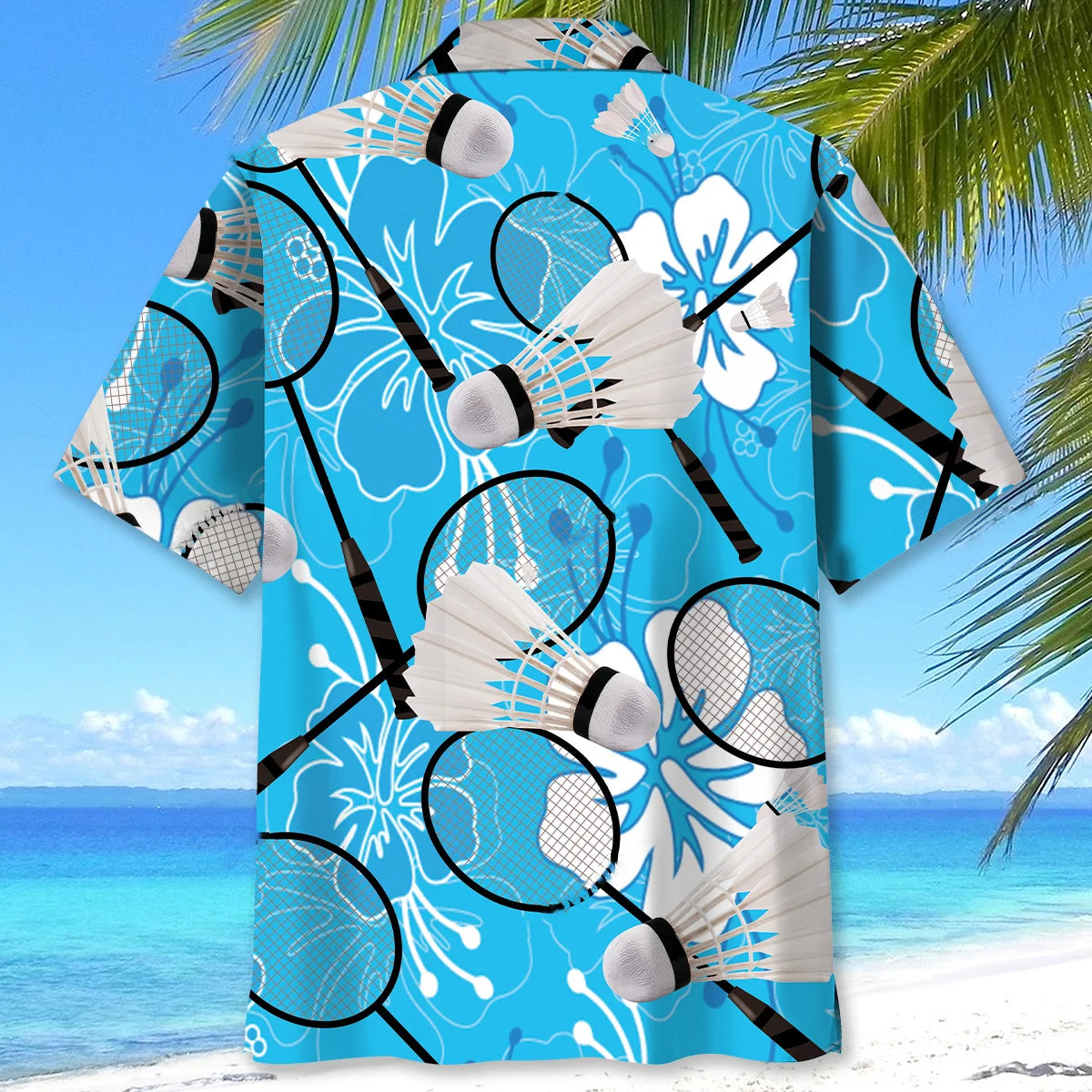 Badminton Tropical Blue Hawaiian Shirt