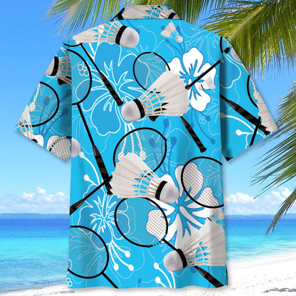 Badminton Tropical Blue Hawaiian Shirt