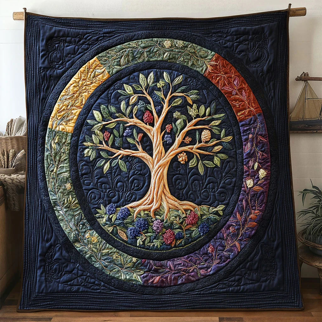 Balanced Tree Of Life Quilt Blanket