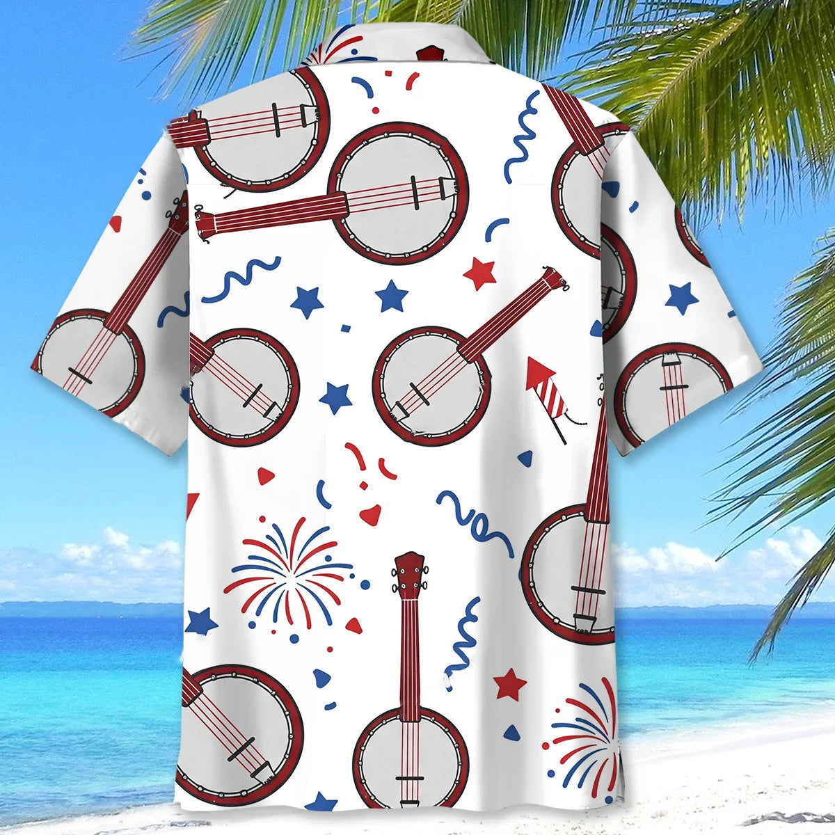 Banjo 4th of July Celebrations Hawaiian Shirt