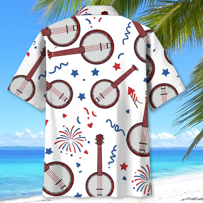 Banjo 4th of July Celebrations Hawaiian Shirt
