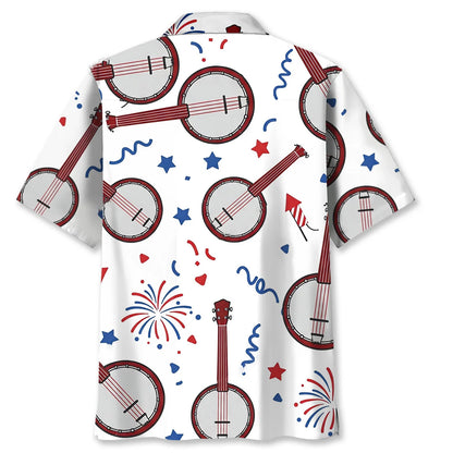 Banjo 4th of July Celebrations Hawaiian Shirt