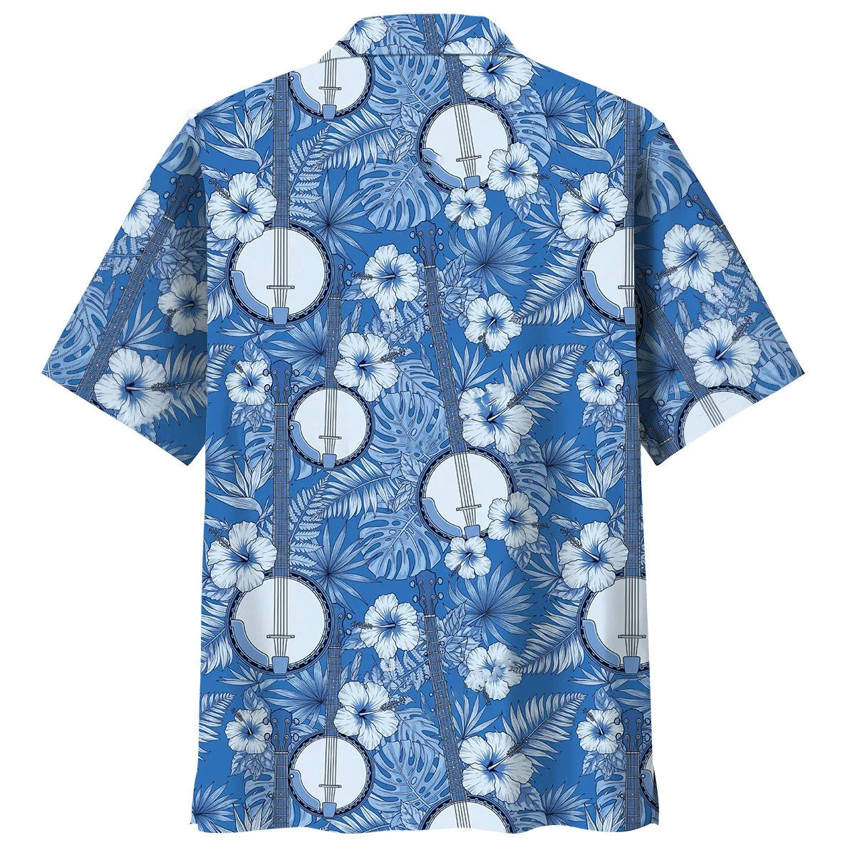 Banjo Blue Hibiscus Hawaiian Shirt