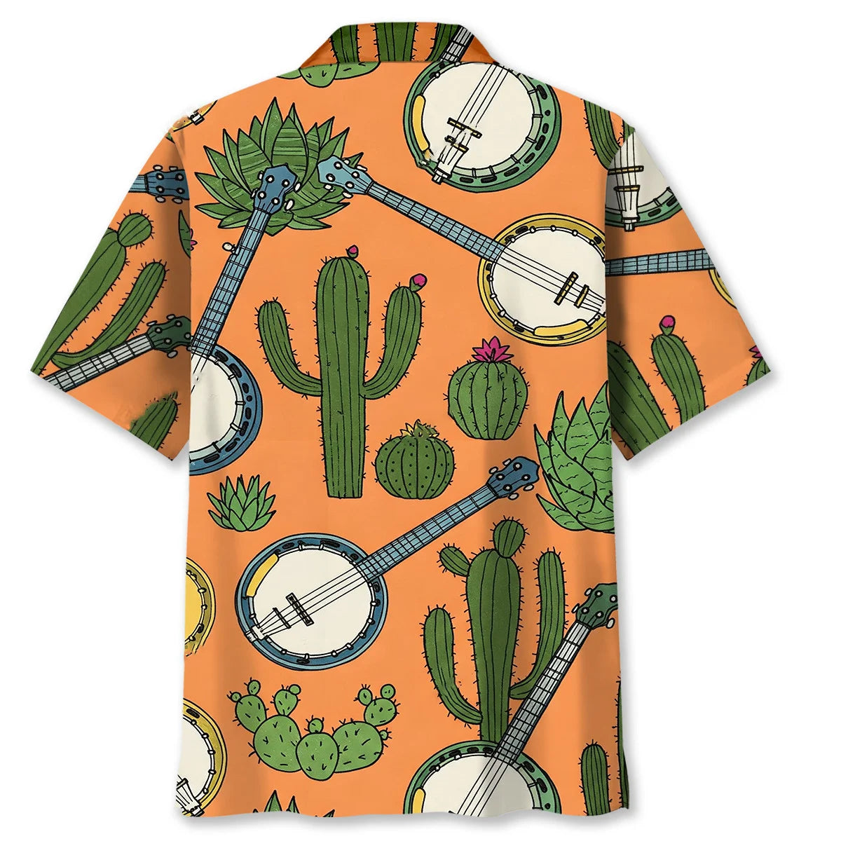 Banjo Cactus Pattern Hawaiian Shirt