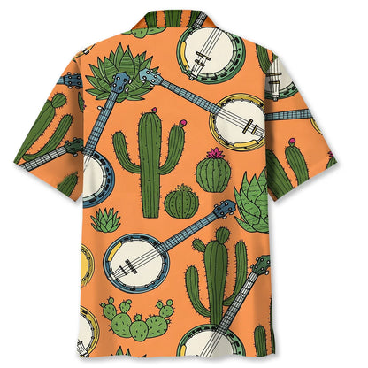 Banjo Cactus Pattern Hawaiian Shirt