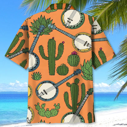 Banjo Cactus Pattern Hawaiian Shirt