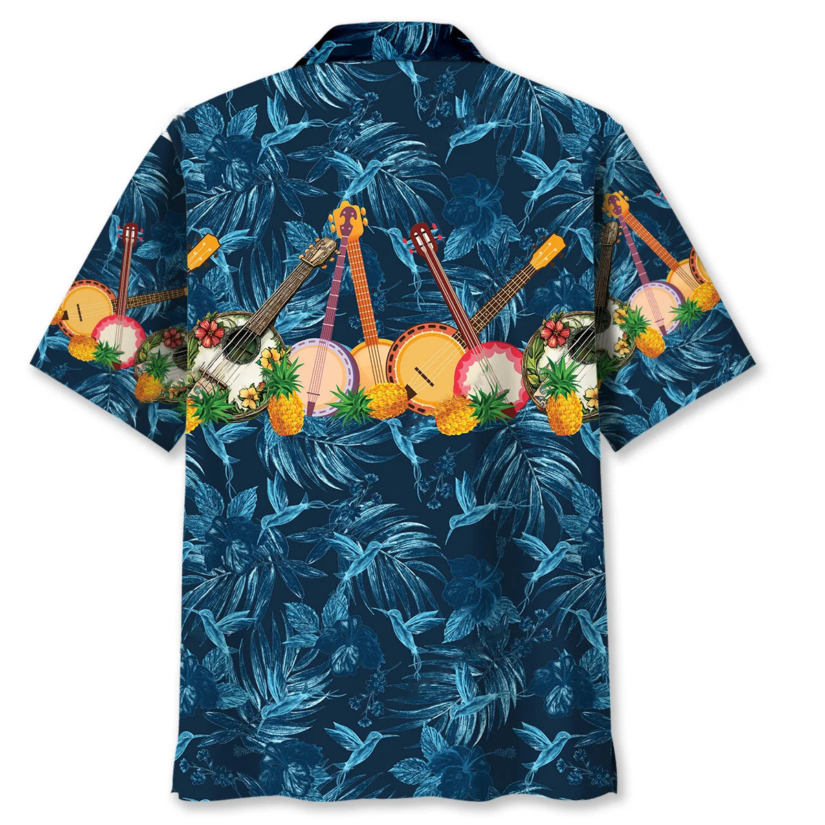 Banjo Tropical Hibiscus Pineapple Hawaiian Shirt