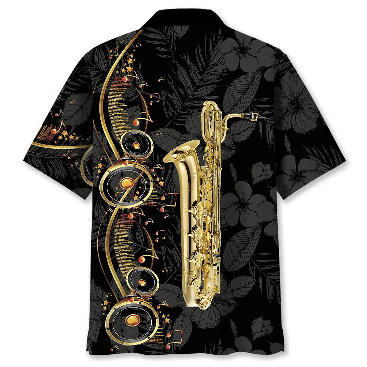 Baritone Black Music Hawaiian Shirt