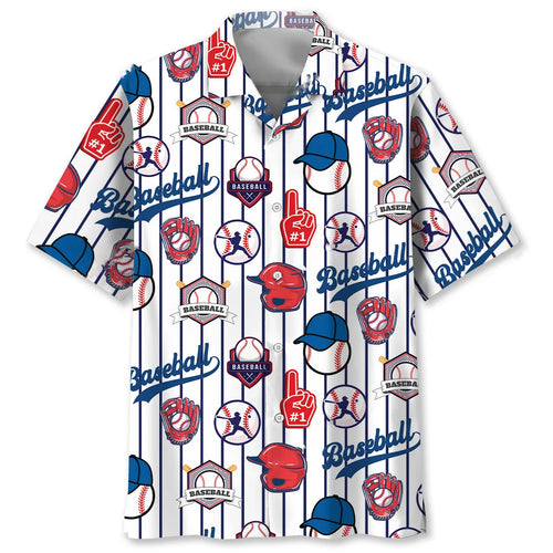 Baseball League Hawaiian Shirt