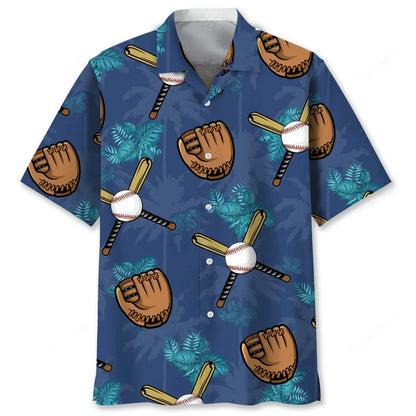 Baseball Tropical Hawaiian Shirt