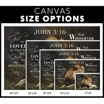 john 3 16 wall art for god so loved the world john 3 16 kjv canvas print (Landscape)