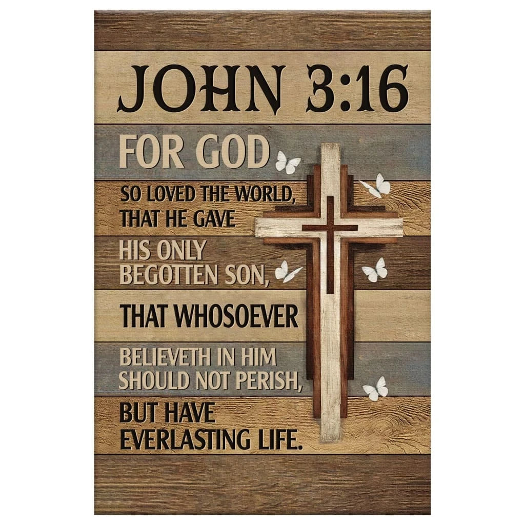 for god so loved the world john 3 16 christian wall art canvas