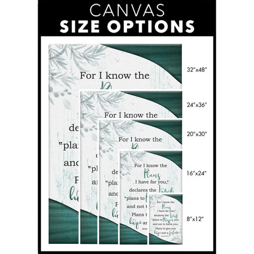jeremiah 29 11 wall art for i know the plans i have for you canvas print