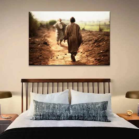 the father runs towards his son the prodigal son wall art canvas (Landscape)