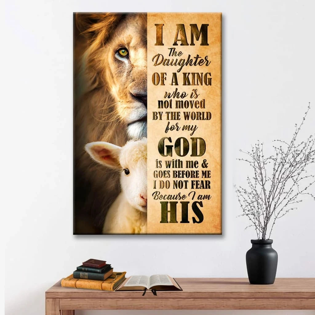 i am the daughter of a king canvas wall art