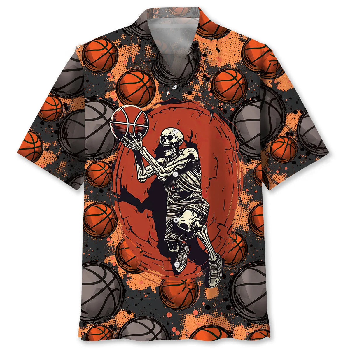 Basketball Skull Hawaiian Shirt