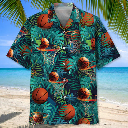 Basketball Tropical Hawaiian Shirt