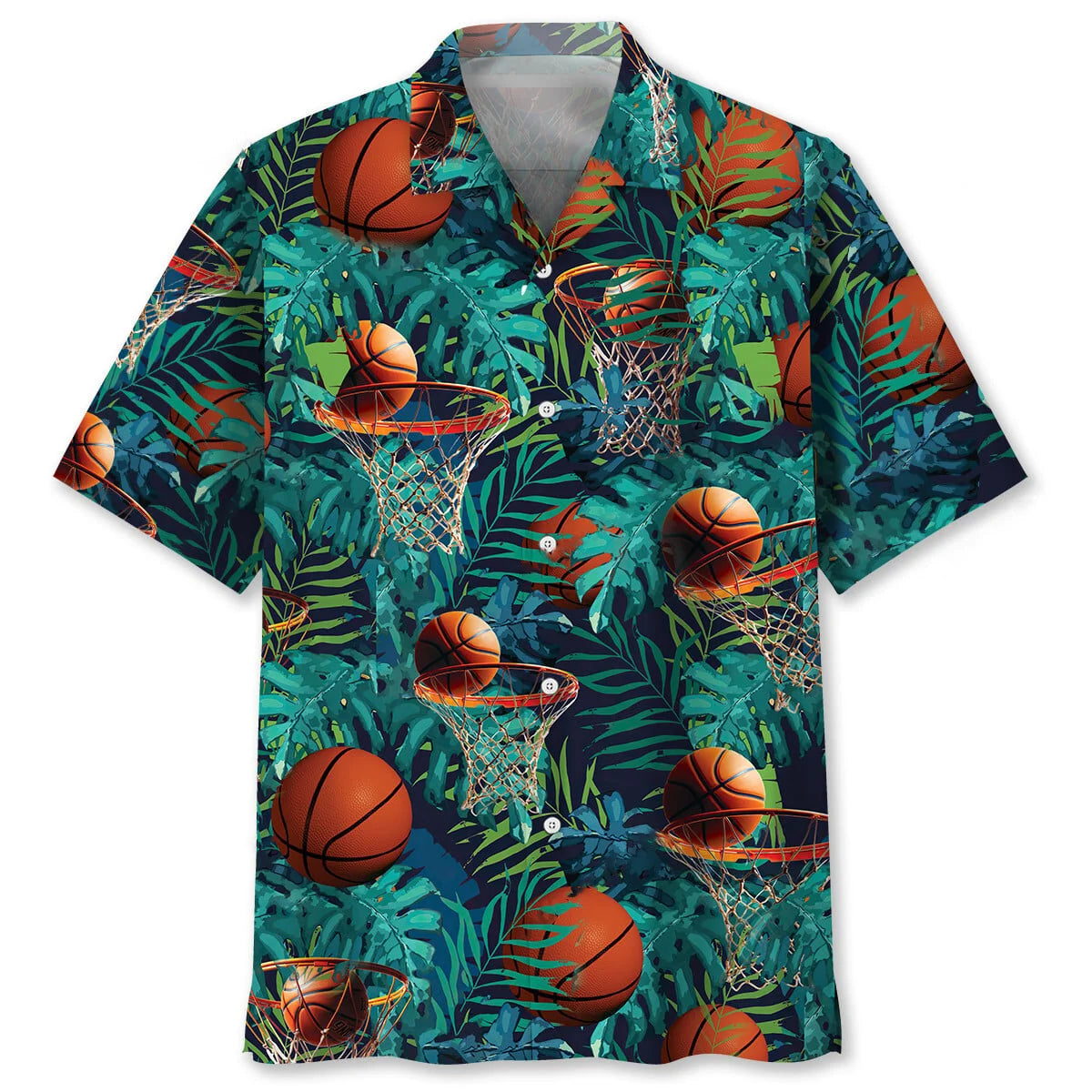 Basketball Tropical Hawaiian Shirt