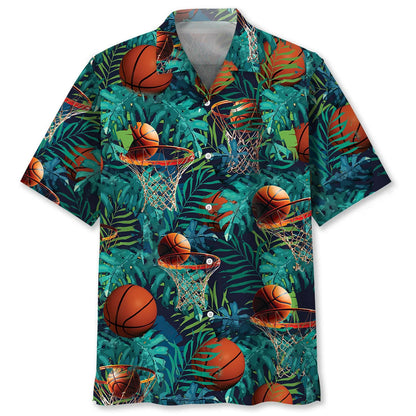 Basketball Tropical Hawaiian Shirt