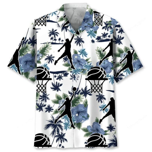 Basketball White Nature Hawaiian Shirt
