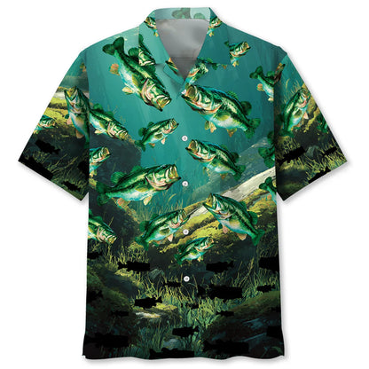 Bass Fish in Swamp Hawaiian Shirt