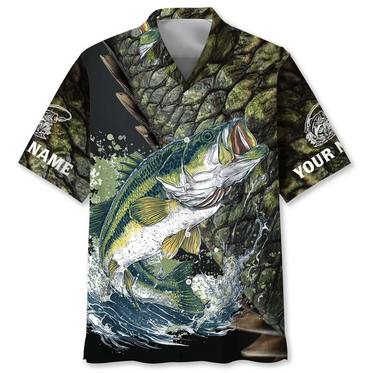 Bass Fishing Team Jerseys Graphic Art Hawaiian Shirt