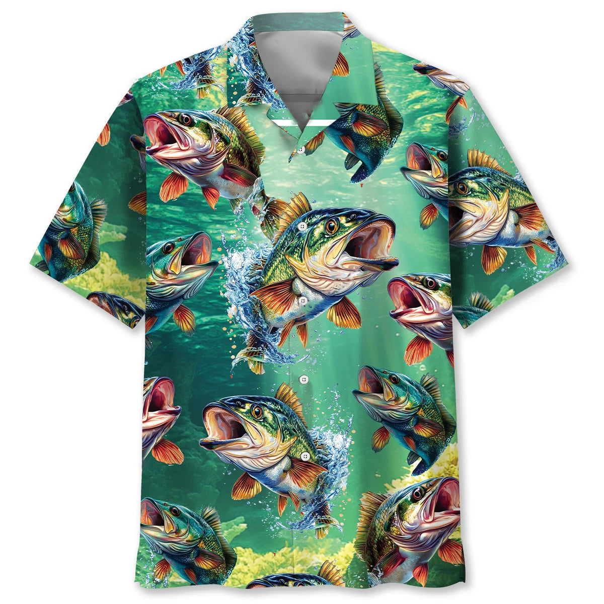 Bass Fishing Under Cave Hawaiian Shirt