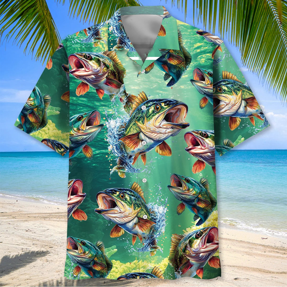 Bass Fishing Under Cave Hawaiian Shirt
