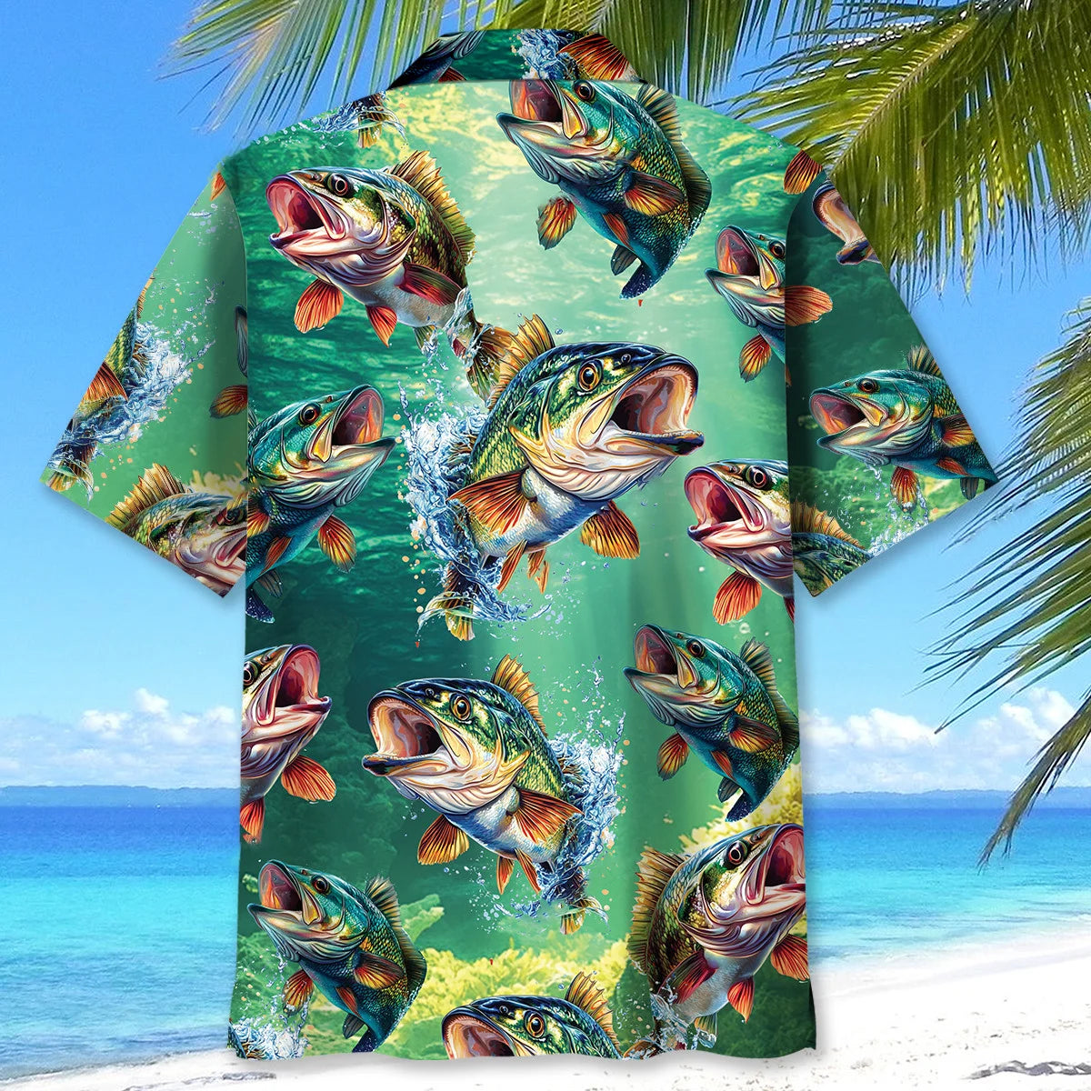 Bass Fishing Under Cave Hawaiian Shirt