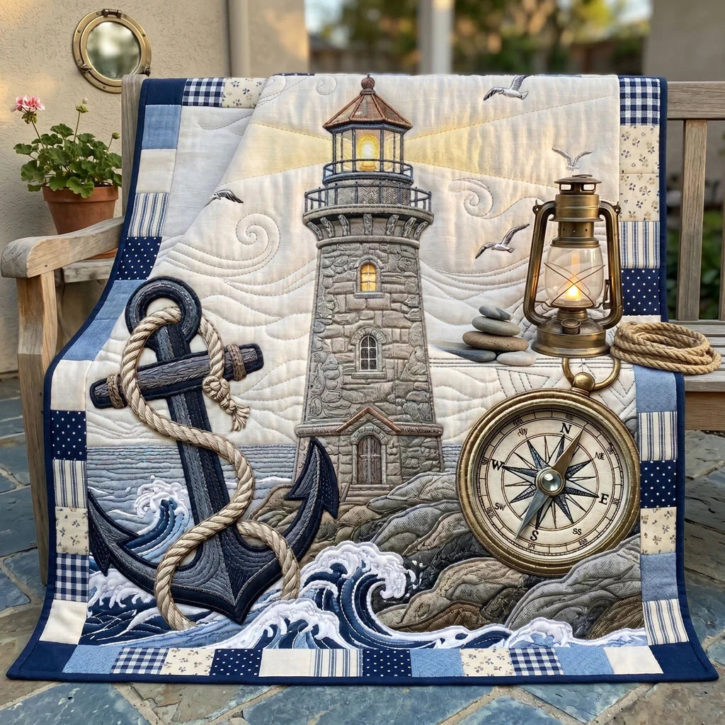 Beacon Of The Coast Quilt Blanket