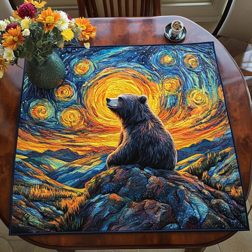 Bear Horizon Quilted Table Topper