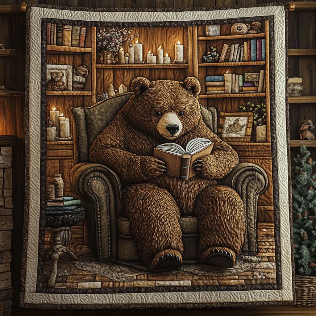 Bear's Storytime Quilt Blanket