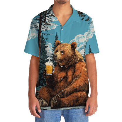 Bear at Campsite Hawaiian Shirt