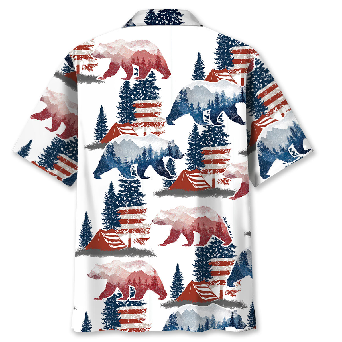 Bear Camping Usa Vintage Hawaiian Shirt
