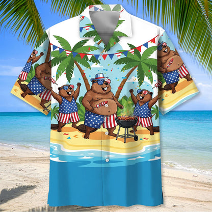 Beaver Proud of America Hawaiian Shirt