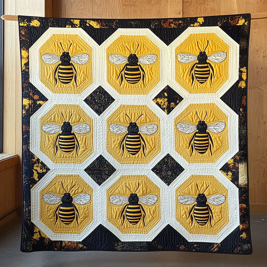Bee Comb Quilt Blanket