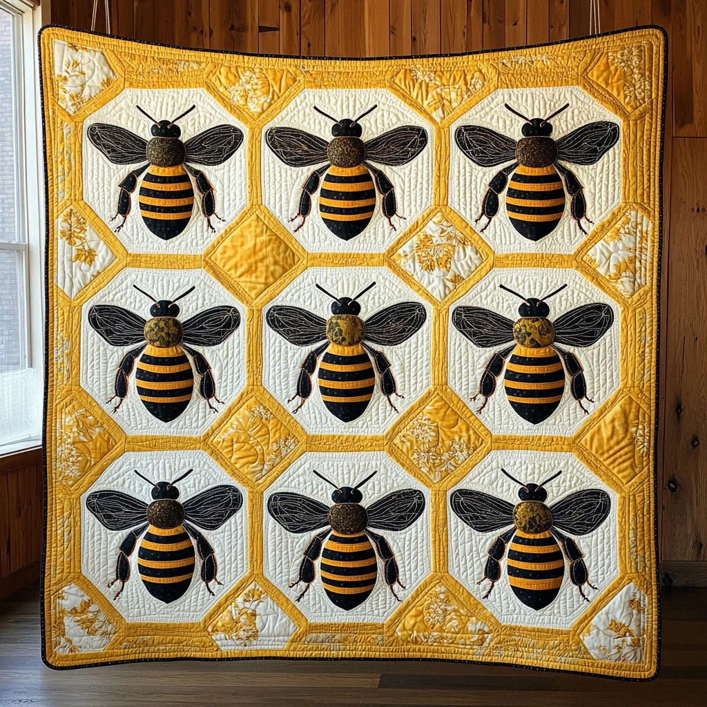 Bee Honeycomb Quilt Blanket