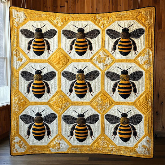 Bee Honeycomb Quilt Blanket