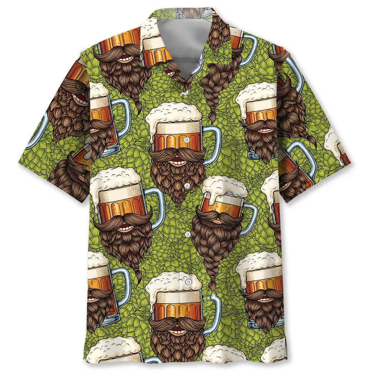 Beer Cup Has Beard Hawaiian Shirt