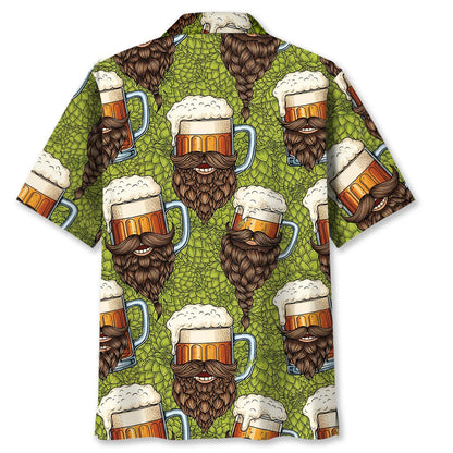 Beer Cup Has Beard Hawaiian Shirt