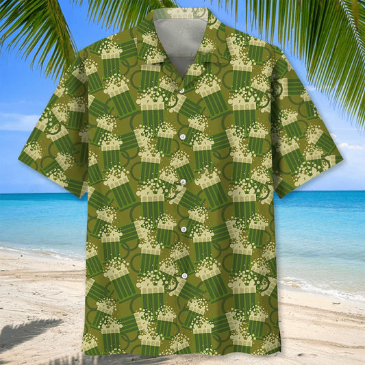 Beer Green Irish St Patrick Day Hawaiian Shirt