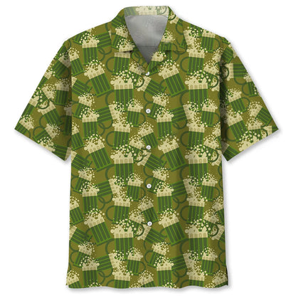 Beer Green Irish St Patrick Day Hawaiian Shirt