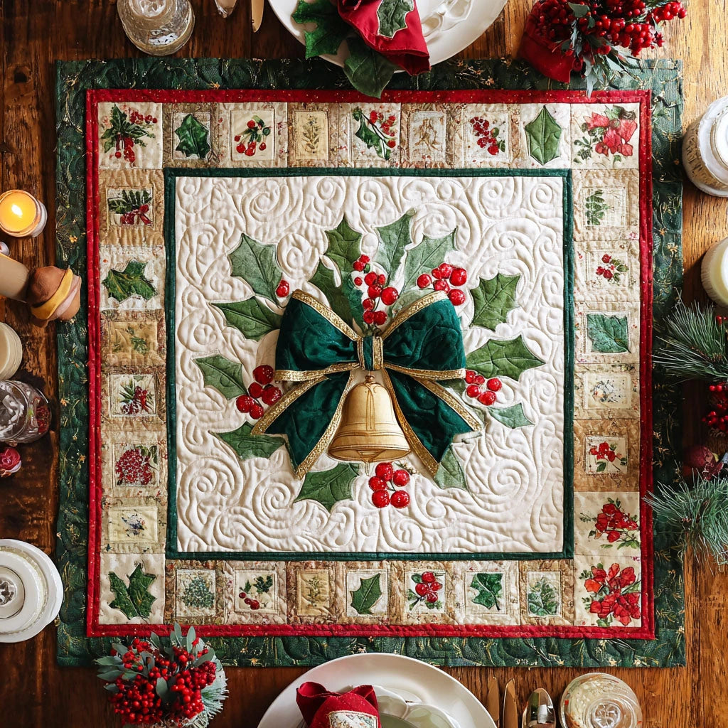 Bell Harmony Quilted Table Topper