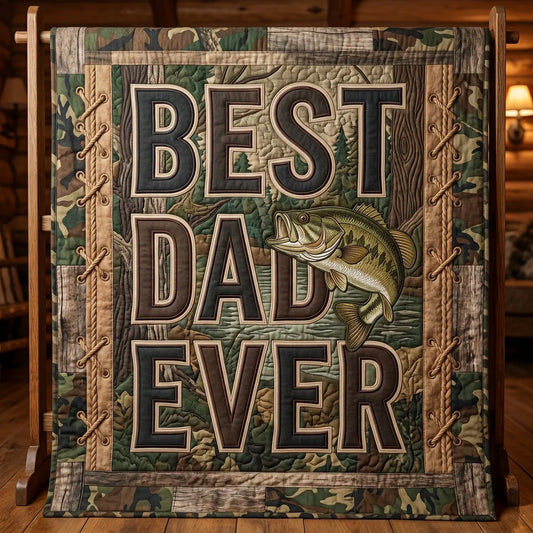 Best Dad Ever Quilt Blanket