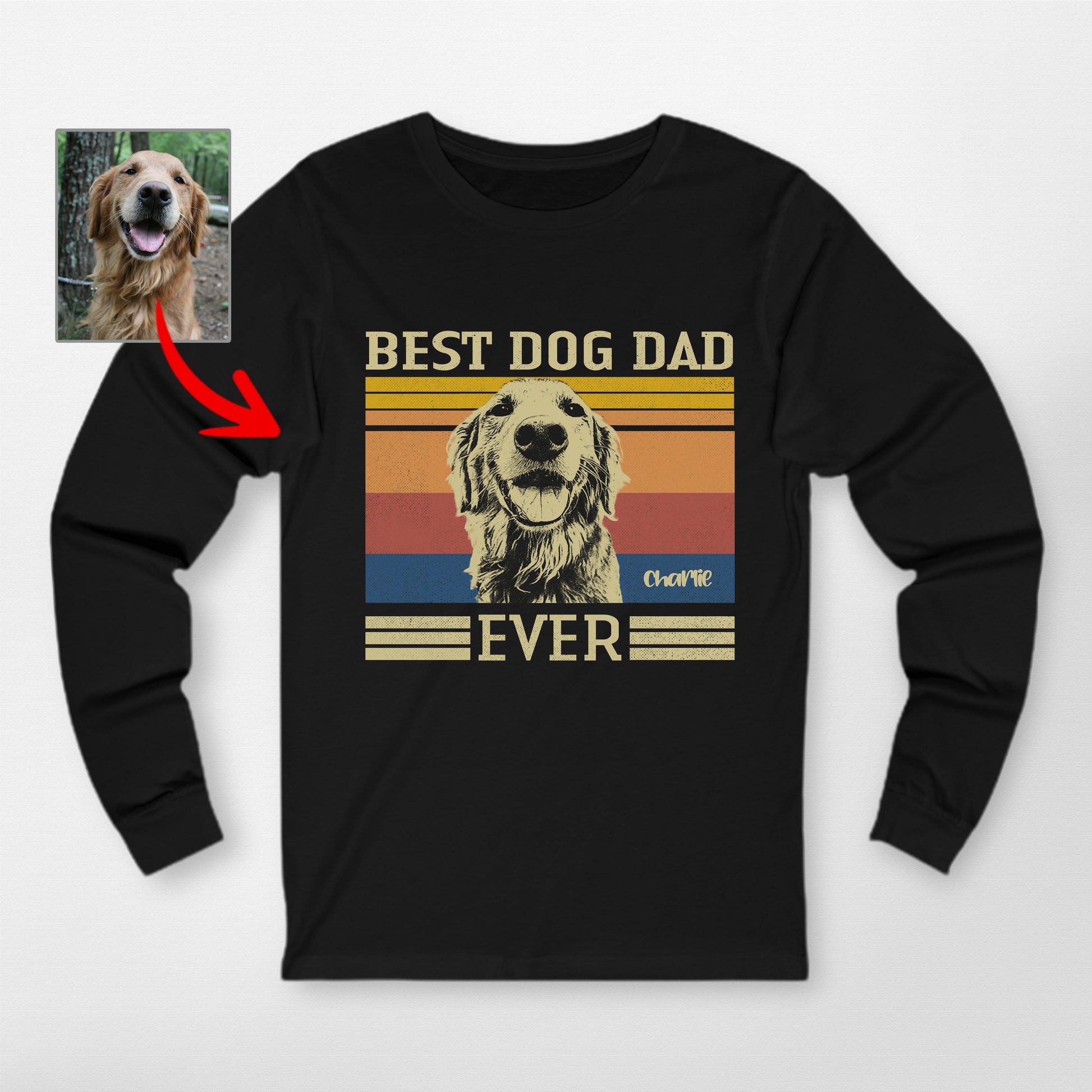 Best Dog Dad Ever Long Sleeve Shirt (view 2)