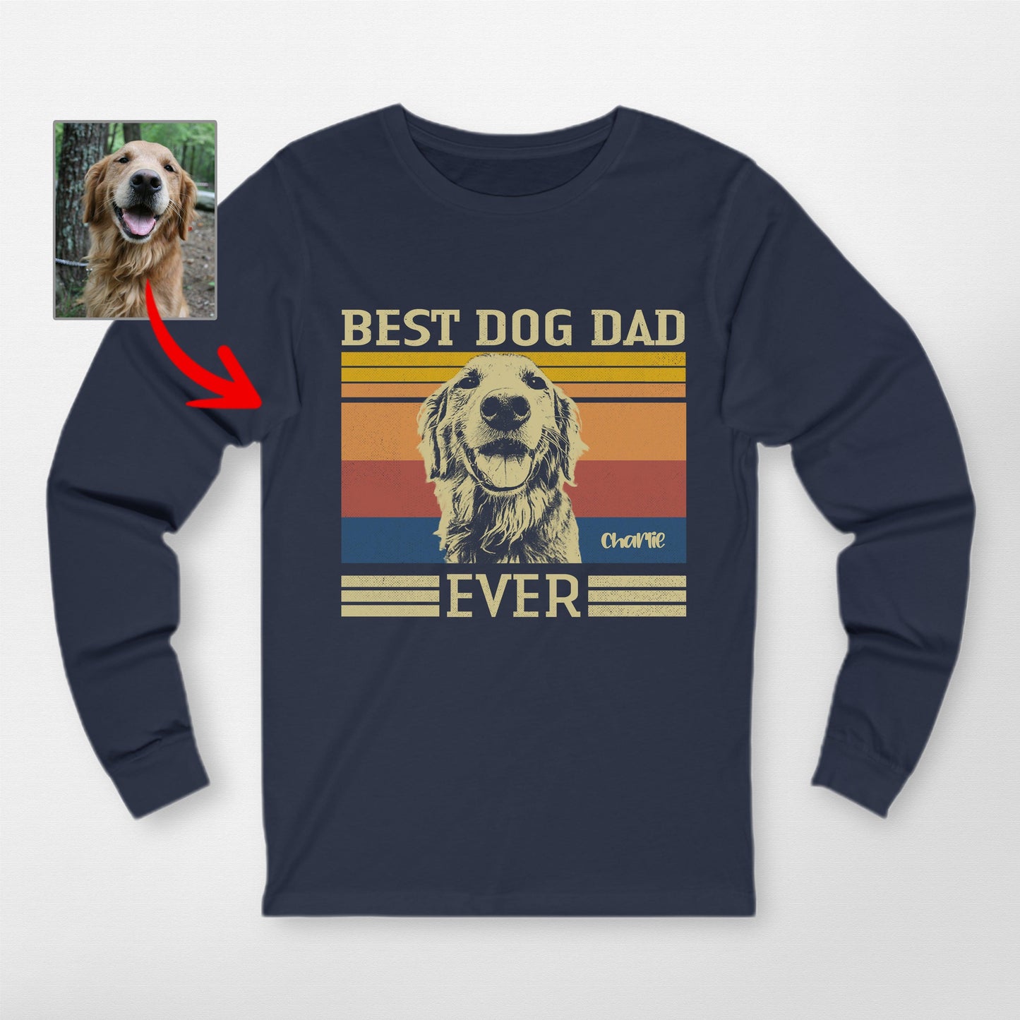 Best Dog Dad Ever Long Sleeve Shirt (view 3)