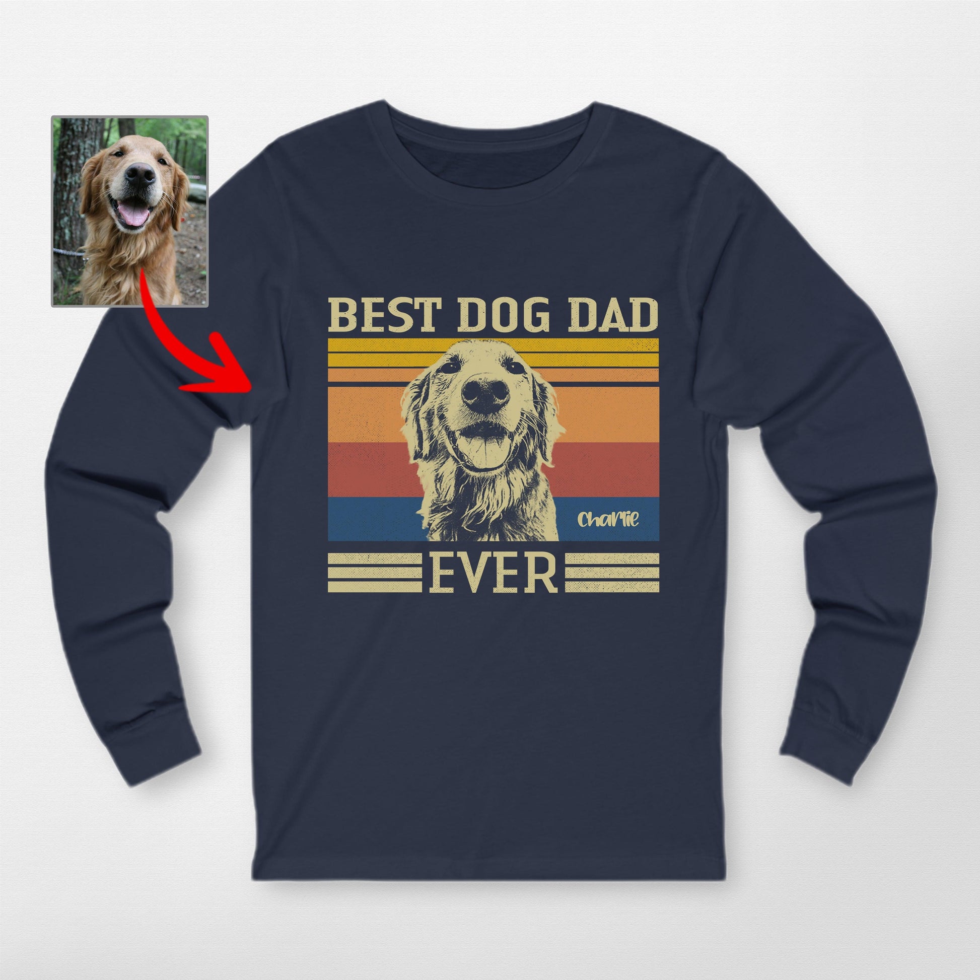 Best Dog Dad Ever Long Sleeve Shirt (view 3)