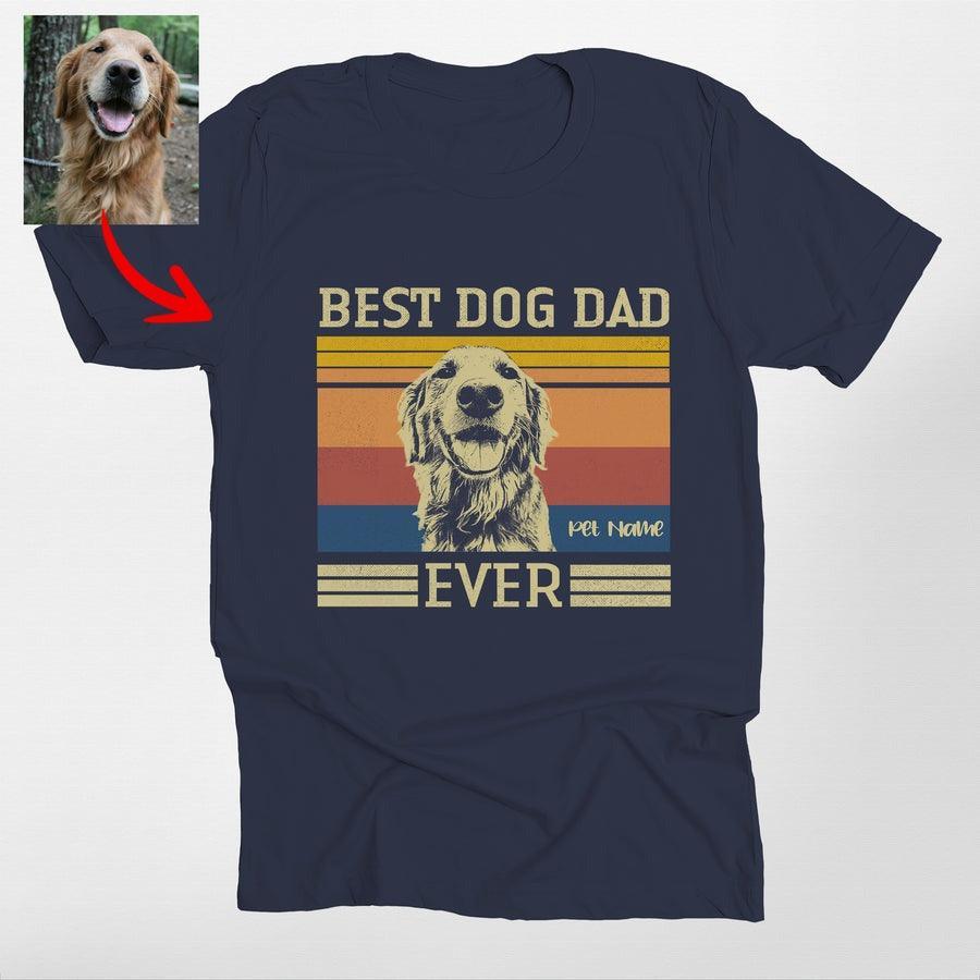 Best Dog Dad Ever Unisex Shirt, custom pet portrait gift for pet lovers (view 9)