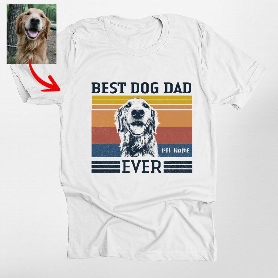 Best Dog Dad Ever Unisex Shirt, custom pet portrait gift for pet lovers (view 11)