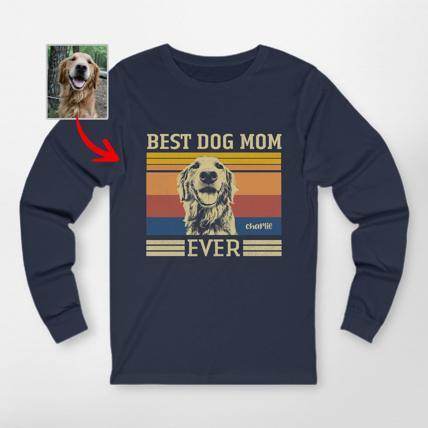 Best Dog Mom Ever Long Sleeve Shirt (view 3)